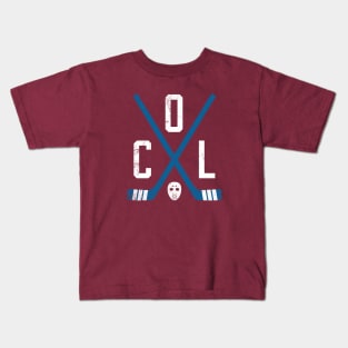 COL Retro Sticks - Burgundy Kids T-Shirt